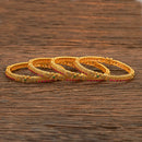Antique Delicate Bangles With Matte Gold Plating