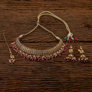 Antique Choker Necklace With Mehndi Plating
