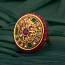 Antique Classic Ring With Matte Gold Plating