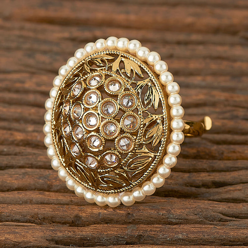 Antique Classic Ring With Mehndi Plating