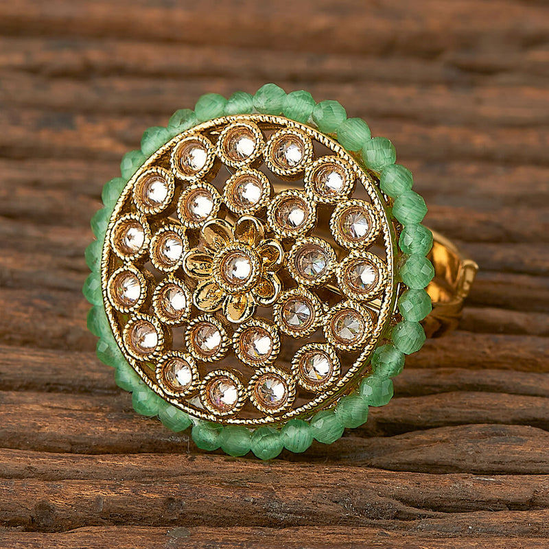 Antique Classic Ring With Mehndi Plating
