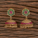 Antique Jhumkis With Matte Gold Plating