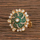Kundan Classic Ring With Gold Plating