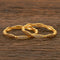 Cz Classic Bangles With Matte Gold Plating