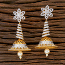 Cz Jhumkis With 2 Tone Plating