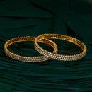 Cz Classic Bangles With 2 Tone Plating