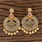 Cz Chand Earring With Gold Plating
