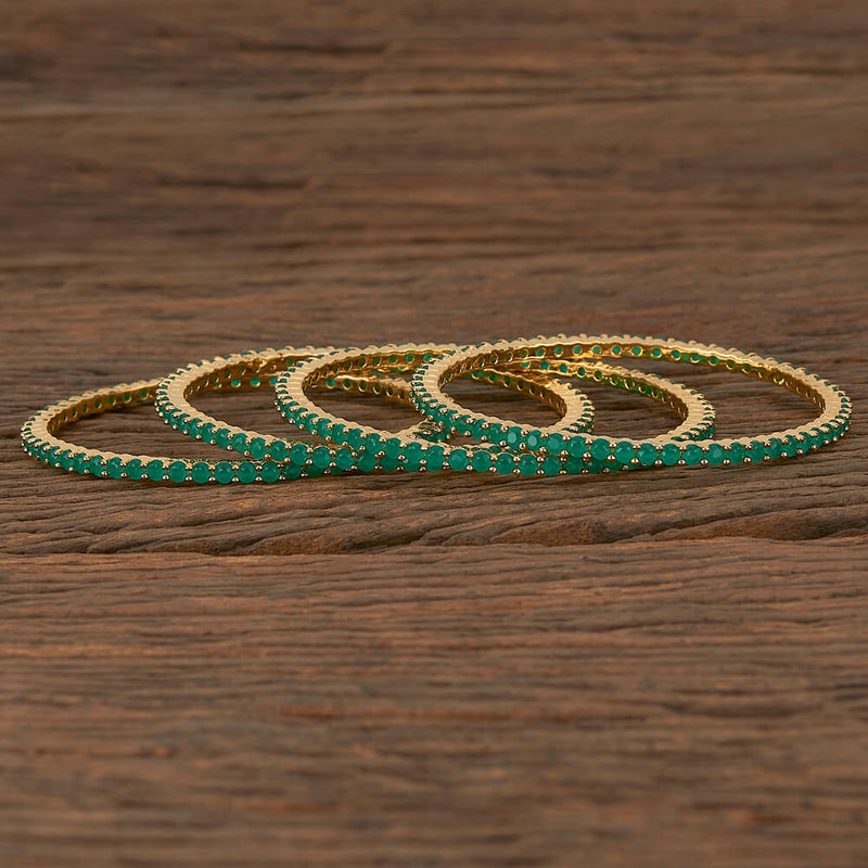 Cz Delicate Bangles With Gold Plating