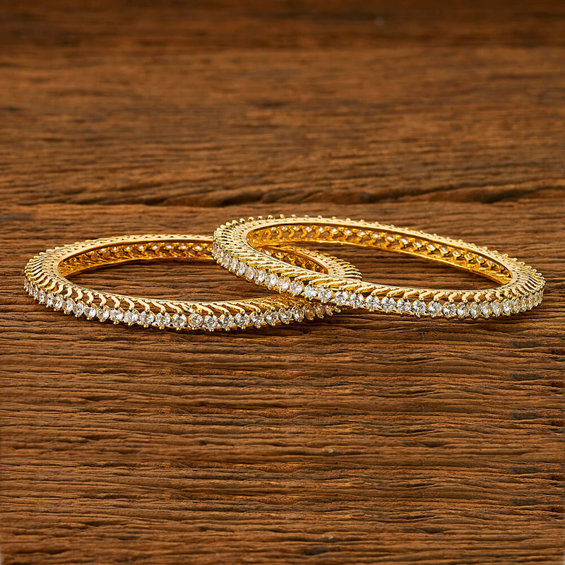 CZ Classic Bangles With Gold Plating
