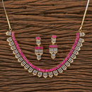 CZ Classic Necklace With 2 Tone Plating