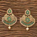 Indo Western Chand Earring With Mehndi Plating